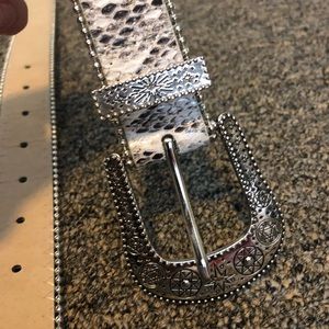 Western style snakeskin belt